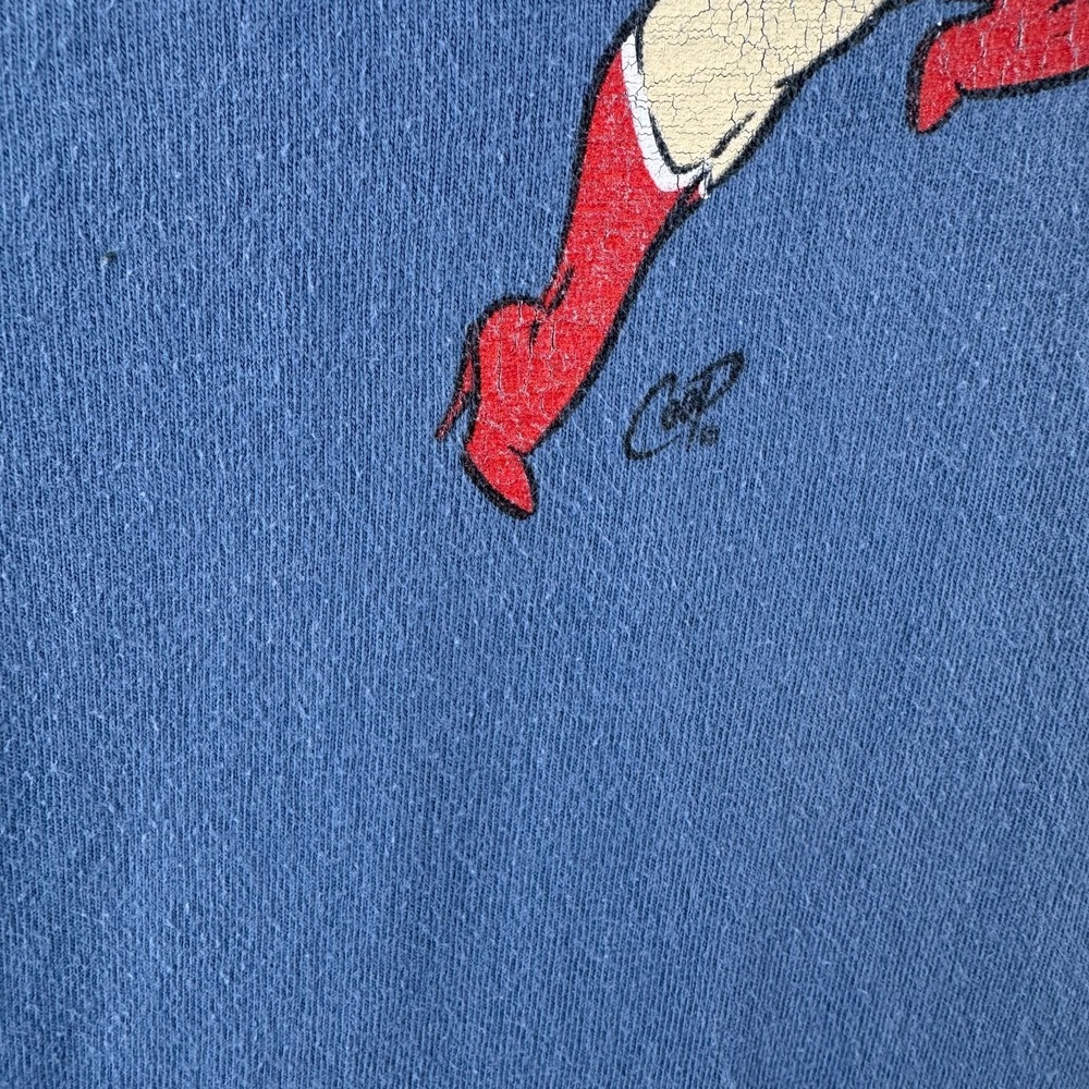 Vintage Coop Art Shirt Mens Large 90s Devil Woman Super Hero Rocket Girl Tee USA - Picture 9 of 16